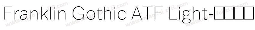 Franklin Gothic ATF Light字体转换